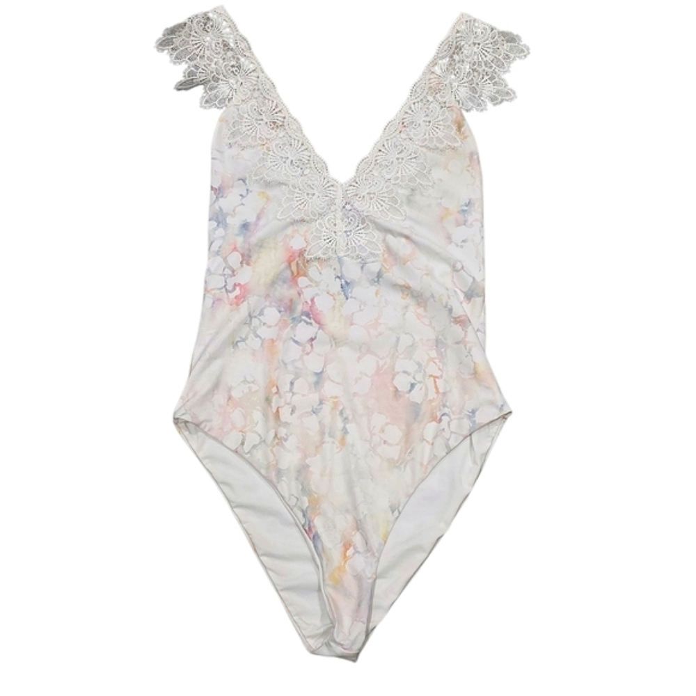 TULAROSA LACE AND TIE DYE‎ BODYSUIT M